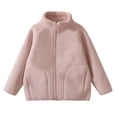 thumbnail image 3 of Abtuhar Boys and Girls Fall Winter Casual Outerwear and Jackets Solid Thick Fleece Zip‑up Coat with Side Pockets for 3‑15 Years, 3 of 5