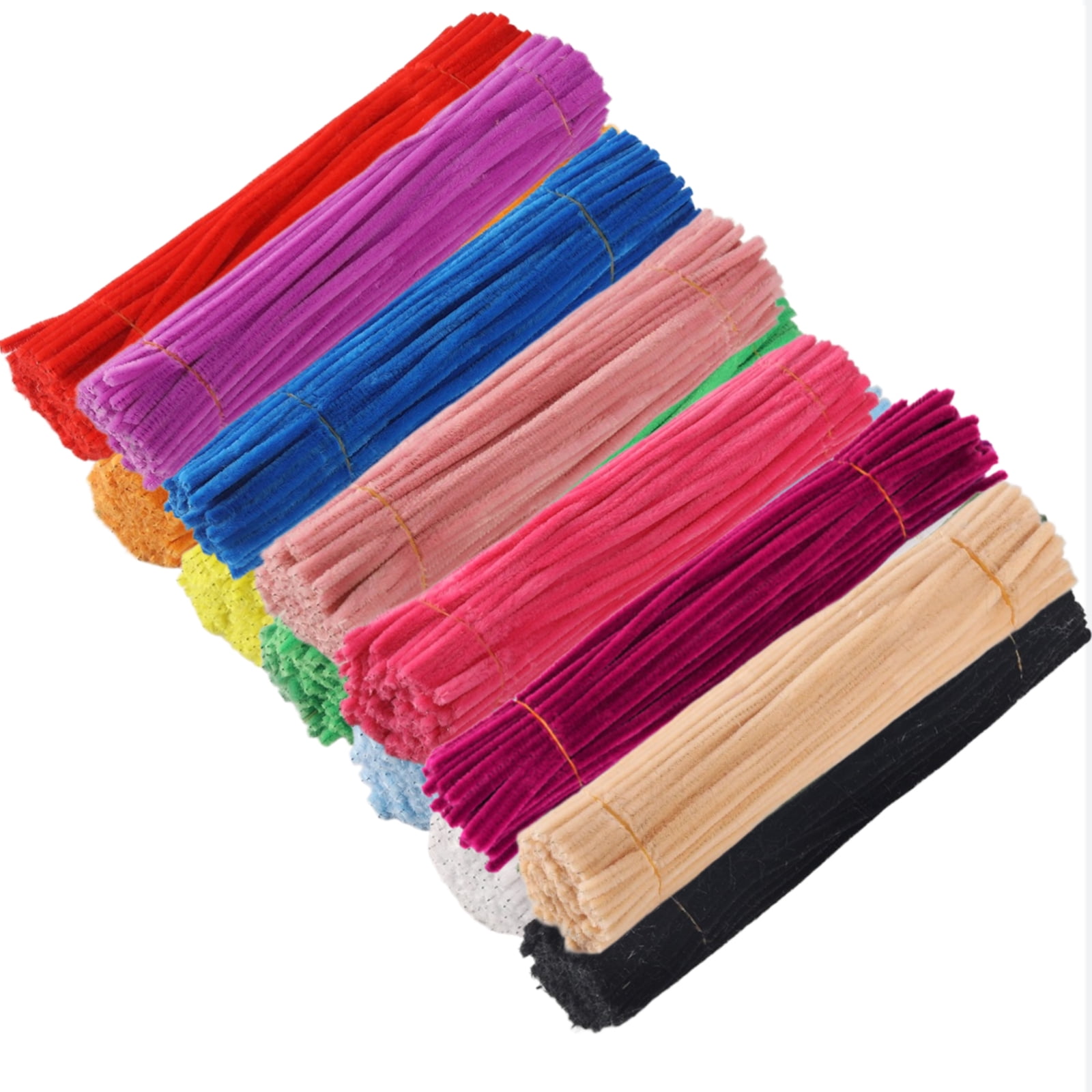 100PC Pipe Cleaner, Pipe Cleaners Craft, DIY Simulation Bouquet Materials,30 Colors Craft Pipe Cleaners Bulk(6mm x 12in)
