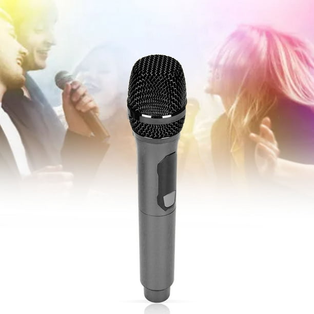 Rdeghly Microphone sans fil professionnel, microphone portatif