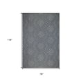 thumbnail image 6 of 5' X 8' Gray and Blue Geometric Stain Resistant Indoor Outdoor Area Rug Color: Blue, Size: 6'6" x 9'10", 6 of 10