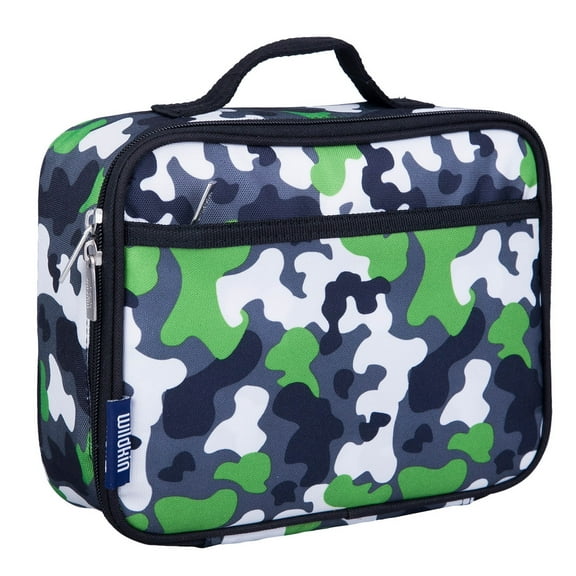 Wildkin Kids Insulated Lunch Box for Boy and Girls, BPA Free (Green Camo)
