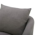 thumbnail image 6 of Kuka Home 18.5"H Swivel Modern Fabric Accent Chair in Gray, 6 of 11