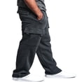 thumbnail image 3 of Men‘s Casual Gym Cargo Combat Straight Loose Jogger Sweat Track Pants, 3 of 4