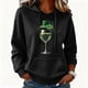 thumbnail image 1 of Xuyuer Womens St. Patrick's Day Clover Print Hoodie Casual Long Sleeve Sweatshirt Irish Shamrock Pullover Tops Sweatshirts Clover Print Shirts Casual Irish Gift Loose Fit Tops, 1 of 6