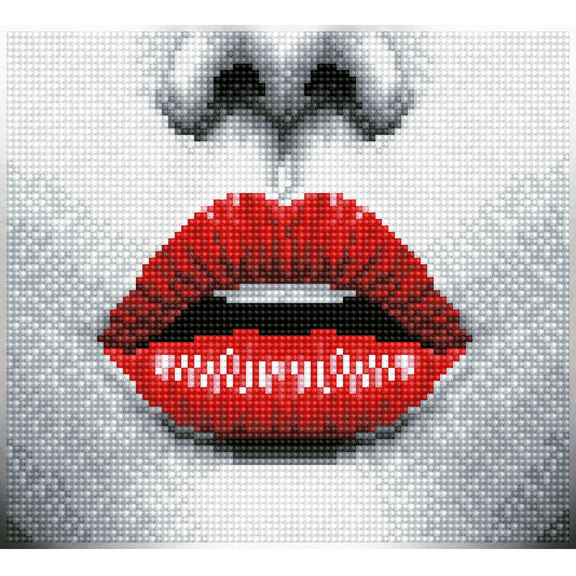 DIAMOND DOTZ® Temptation Lips Diamond Painting Kits for Adult - 9.8" x 9.1"