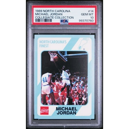 Graded 1989 North Carolina Collegiate Collection Michael Jordan #14 Basketball Card PSA 10 Gem Mint
