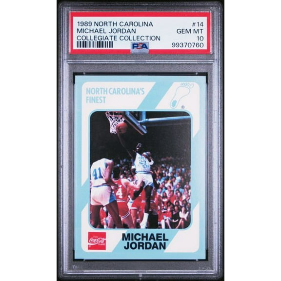 Graded 1989 North Carolina Collegiate Collection Michael Jordan #14 Basketball Card PSA 10 Gem Mint