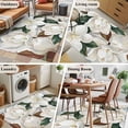 thumbnail image 5 of Spring Magnolia Blossom Area Rugs 3'x5', Small Throw Rugs for Living Room Bedroom, White Flowers Leaves Plants Country Indoor Outdoor Rug Non-Slip Low Pile Carpet Runner Reversible Floor Mats, 5 of 8