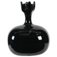 thumbnail image 1 of Benzara BM180944 Contemporary Style Ceramic Vase with Designer Top, Black, 1 of 1