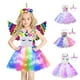 thumbnail image 3 of Vestido de tutú de unicornio brillante para niñas, vestidos de unicornios brillante para niños, vestido de princesa para fiesta de Halloween, ropa para niños, 3 of 4