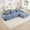 Blue, variant on YWEN 116" Modern Compressed Boneless Couch with Ottoman, 3 Seater Large L Shaped Sectional Couches for Living Room, Corduroy Cloud Modular Sectional Sofa, Memory Foam, Extra Deep, No Assembly