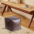 thumbnail image 2 of Faux Leather Unstuffed Pouf Ottoman –16*16*16in Square Floor Cushion Cover with Zipper Wear-Resistant & Easy to Clean Ideal for DIY Footrest or Home Storage, 2 of 6