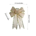 thumbnail image 4 of EWASWON Christmas Gold Mesh Bow with Sequins & Piping - 29cm Champagne Holiday Ornament for Tree, Wreath, Gift Box & Window Decor, 4 of 6