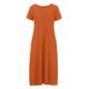 thumbnail image 5 of ICHUANYI Clearance Fashion Women Summer Solid Causal Rounk Neck Short Sleeve Vacation Pockets Dress(Orange, XXL) ICHUANYI WER2023080906110, 5 of 5