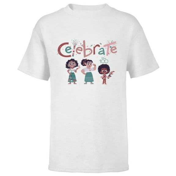 Disney 100 Encanto Celebrate Anniversary Muted Cute D100 - Short Sleeve T-Shirt for Kids - Customized-White