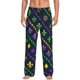 thumbnail image 1 of Balery Mardi Gras Strings of Beads Pantalones de pijama para hombre, pijama ultraligero, pantalón de descanso-Large, 1 of 6