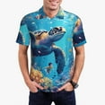 thumbnail image 1 of Fotbe Colorful Underwater Plant Turtle Camiseta Polo de Golf para Hombre con Estampado – Camisa Deportiva Transpirable con Cuello Abotonado-Large, 1 of 6
