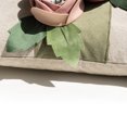 thumbnail image 3 of JWH Luxury 3D Handmade Decorative Flower Accent Pillow Covers 18x18inch Cotton Polyester Blend for Home Decoration Burgundy, 3 of 11