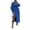 Blue, variant on Tie-Waist Longline Blazer Coat Women Elegant Fall Party Casual Structured Versatile Outerwear Camel L