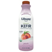 Lifeway Organic Whole Milk Peach Kefir, 32 fl oz