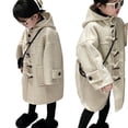 thumbnail image 4 of MXIEZI Toddler Kids Boys Girls Solid Wool Toggle Coat Jacket Winter Hooded Thicken Outwear 2-11Y, 4 of 8