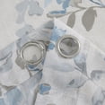thumbnail image 5 of AZZCIA Sheer Curtains 52"x84", Blue Grey Botanical Leaf Print Linen Texture Grommet Drapes for Bedroom, 5 of 5