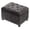 Charcoal Grey, variant on PU Leather Storage Ottoman, 24" Tufted Footrest - Rolling Ottoman with Nailhead Trim, Living Room Organizer (Orange Brown, Wheels)