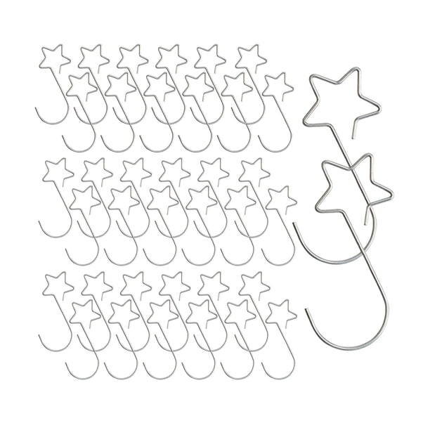 100x Ganchos para árboles de Navidad Macarena Forma de Estrella