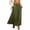 *Army Green, variant on ClodeEU Women's Linen Blend Elastic Waist Loose Fit Maxi Skirt with Pockets ,Solid Color Casual Ankle Length Skirt Army Green,Women's Plus L