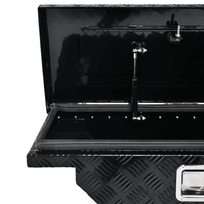 62" Aluminum Heavy Duty Low Profile Angled Truck Tool Box w/ Rigid Core Lid