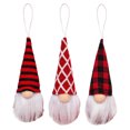 thumbnail image 1 of Christmas Gnome Hanging Ornaments Faceless Dolls Creative Gnomes Decorations Xmas Tree Hanging Dwarf Doll (Lattice, 3PCS), 1 of 10