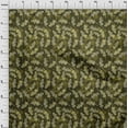 thumbnail image 4 of oneOone Georgette Viscose Dark Olive Green Fabric Abstracts Craft Projects Decor Fabric Printed By The Yard 42 Inch Wide, 4 of 6