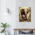 thumbnail image 3 of Nawypu  Animal Picture Wall Art Flower Elephant Lion Giraffe in Forest Wildlife Painting Artwork for Bedroom Home Living Room Decor Stretched and Framed Ready to Hang, 3 of 4
