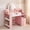 Pink White, variant on AILEEKISS Vanity Table Set with Flip Desktop, Pretend Play Makeup Table with Drawers, Pink