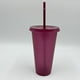 thumbnail image 3 of Color del estado de ánimo Botella de agua de plástico Taza de paja Material de grado alimenticio simple con tapa y para viajes en interiores vino tinto 710ml Baoblaze botella de cafe, 3 of 8