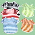 thumbnail image 3 of Happy Date Dog Stripe Shirts Pet Clothes Soft Puppy Summer T-Shirts Comfortable Dog Striped Shirts Breathable Dog Vest Dog Outfit for Dogs Cats Puppy, 3 of 5