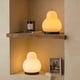 thumbnail image 3 of Lámpara de noche de vidrio, lámpara de pera, lámpara de mesa for sala de estar, dormitorio, decoración del hogar, lámpara táctil recargable, 3 of 7