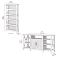 thumbnail image 2 of Key West Tall TV Stand with Bookcases in Pure White Oak - Engineered Wood, 2 of 9