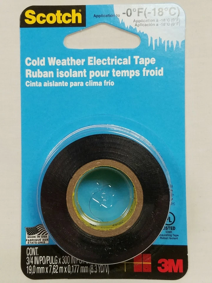 BUTTERFLY- 6 Rolls Of 3M Scotch Cold Weather Vinyl Electrical Tape 3/4 In X 25 Ft