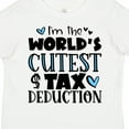 thumbnail image 4 of Inktastic I'm the World's Cutest Tax Deduction Blue Hearts Boys or Girls Toddler T-Shirt, 4 of 5