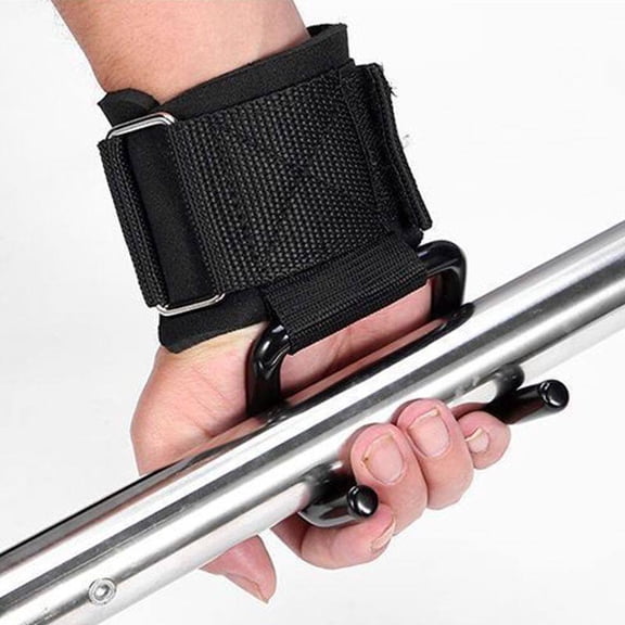 Weightlifting hooks (pair), wrist hooks, gym hooks, unisex deadlift and pull-up assist hooks, suitable for dumbbell and kettlebell training, non-slip and durable weightlifting hooks.