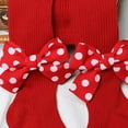 thumbnail image 3 of Baby Girl Tights Winter Thick Cable Knit Leggings Stockings with Bow Kids Christmas Red Cotton Pantyhose Valentine Gift for Infant Toddler 6 Months-6 Years, 3 of 8