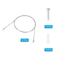 thumbnail image 3 of Stainless Steel Lanyard Cable with Eyelets 0.08" x 39" 2mm x 100cm Lock Security Wire Rope with Mounting Screws, 8 Pack, 3 of 6