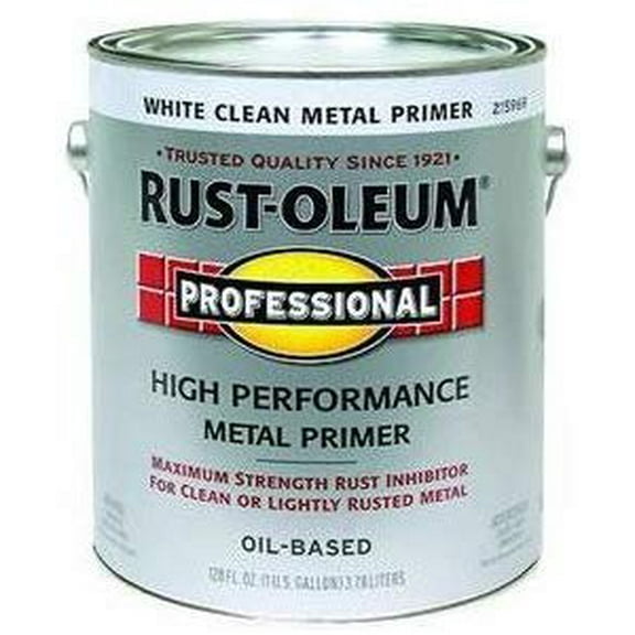 Rust-Oleum Professional Primer Enamel Paint - Durable Oil-Based - 1 Gal, White