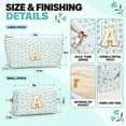 thumbnail image 2 of DAKIMOE 2PCS Makeup Bag Travel Toiletry Bag Cosmetic Bags Organizer Personalized Initial for Birthday Christmas Girl Women Girlfriend Teacher Valentines Day Gifts, 2 of 10