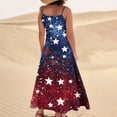 thumbnail image 4 of Women's Lightweight Sleeveless Dress Casual Patriotic Print, Long Beach Sundress with Pocket Design, Ideal for Summer Holidays,Black L, 4 of 4