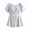 Green, variant on Womens Sweetheart Blouse Flutter Sleeve Three Buttons Ruffle Trim Casual Feminine Solid Color Green L