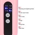 thumbnail image 2 of Instrumento de limpieza facial de máquina Bauty antienvejecimiento hidratante facial cálida con iones USB, color rosa, 2 of 8