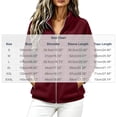 thumbnail image 4 of Keeplus Full Zip Jacket for Women Solid Stand Collar Long Sleeve Side Zip Pockets Classic Fall Winter Outerwear, 4 of 8