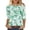 B Multicolor, variant on Floral Print Tops for Women Spring Summer Casual 3/4 Sleeve Crewneck Blouses Loose Fit Lightweight T Shirts L Multicolor XL